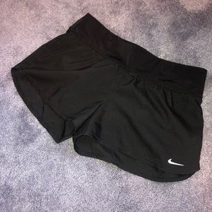 Black running shorts